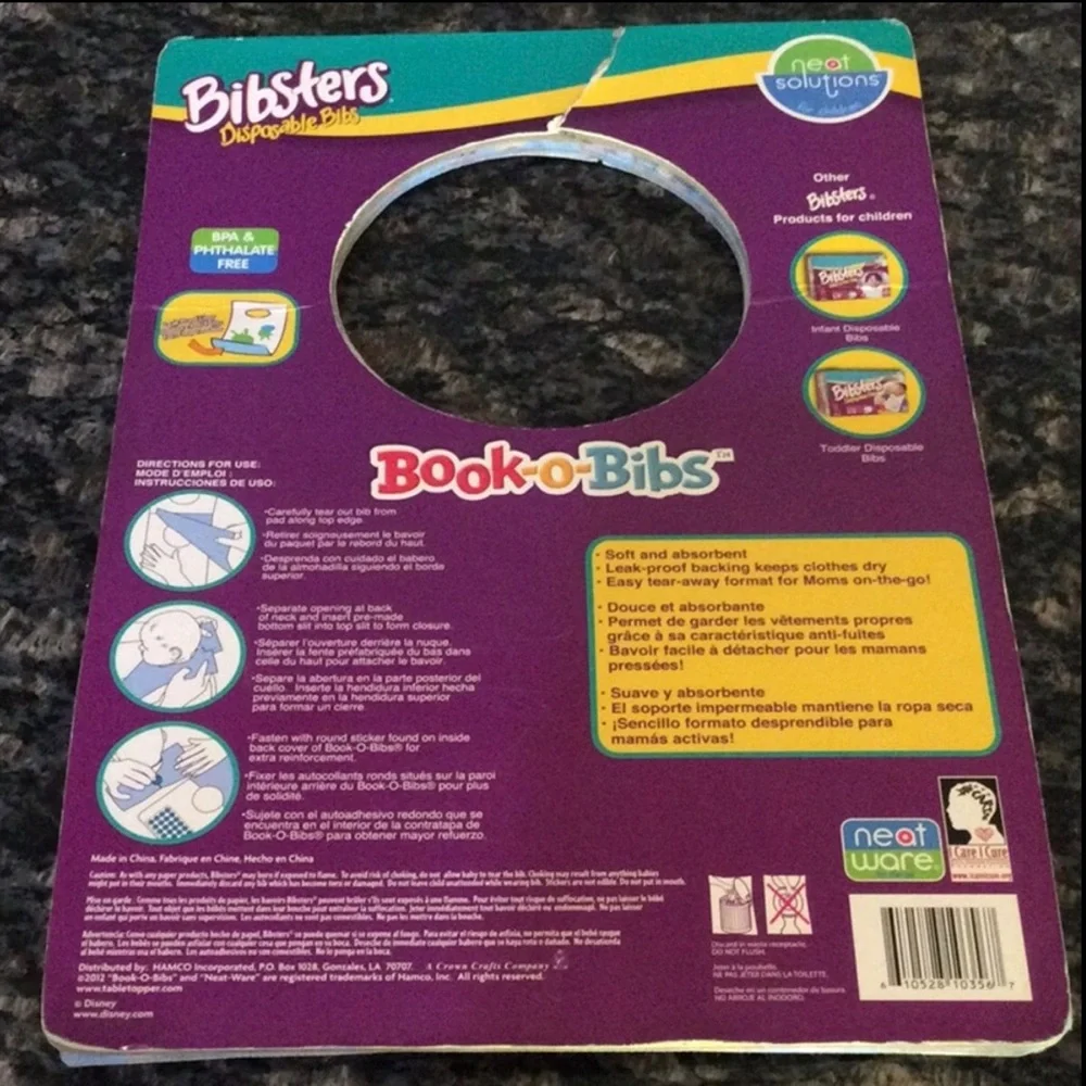Disposable Book-o-Bibs & Placemats